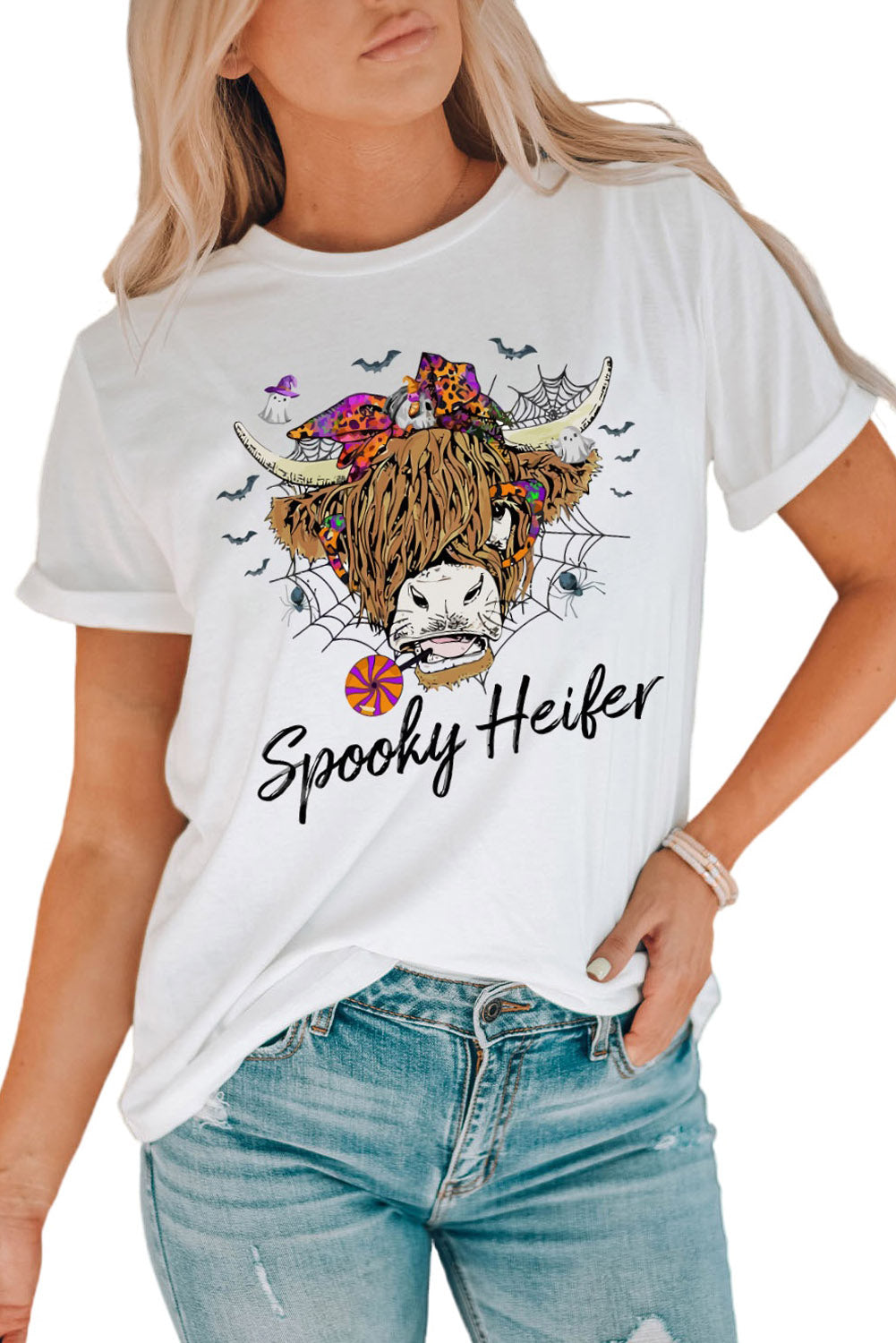 Spooky Heifer Halloween Vibe Graphic Tee