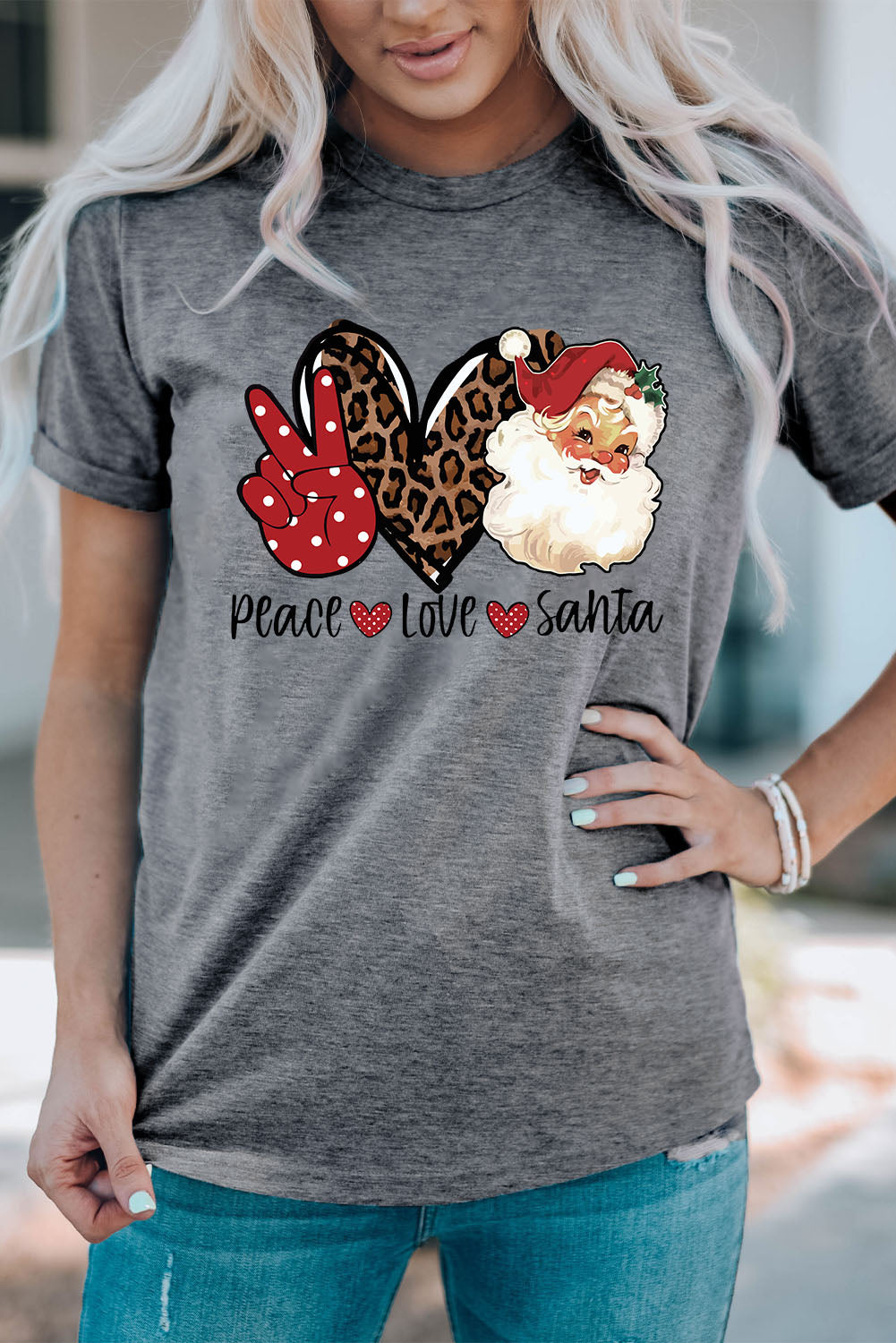 Peace Love Santa Graphic Tee