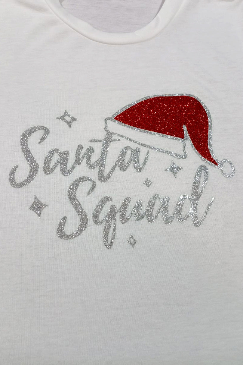 Santa Squad Graphic Print Short Sleeve T Shirt