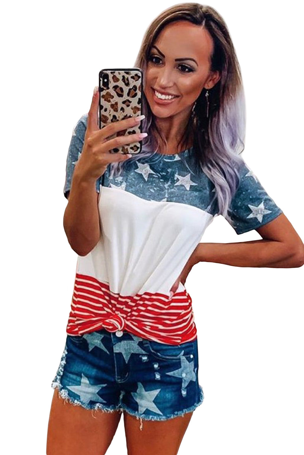 The US Stars and Stripes Inspired Top