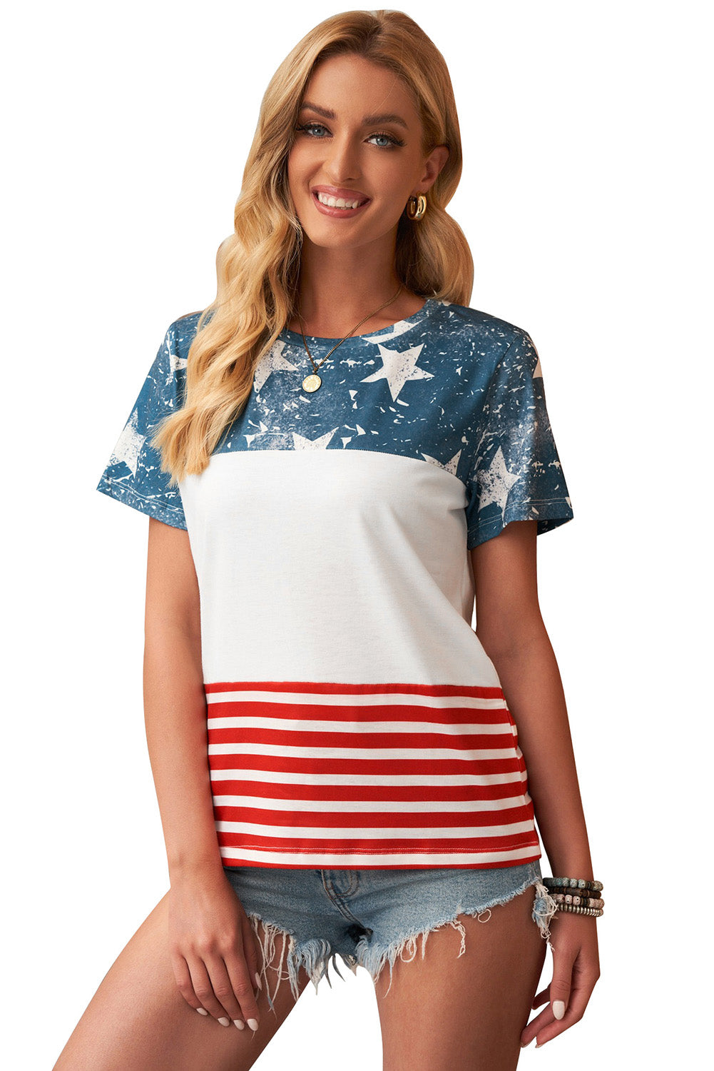 The US Stars and Stripes Inspired Top