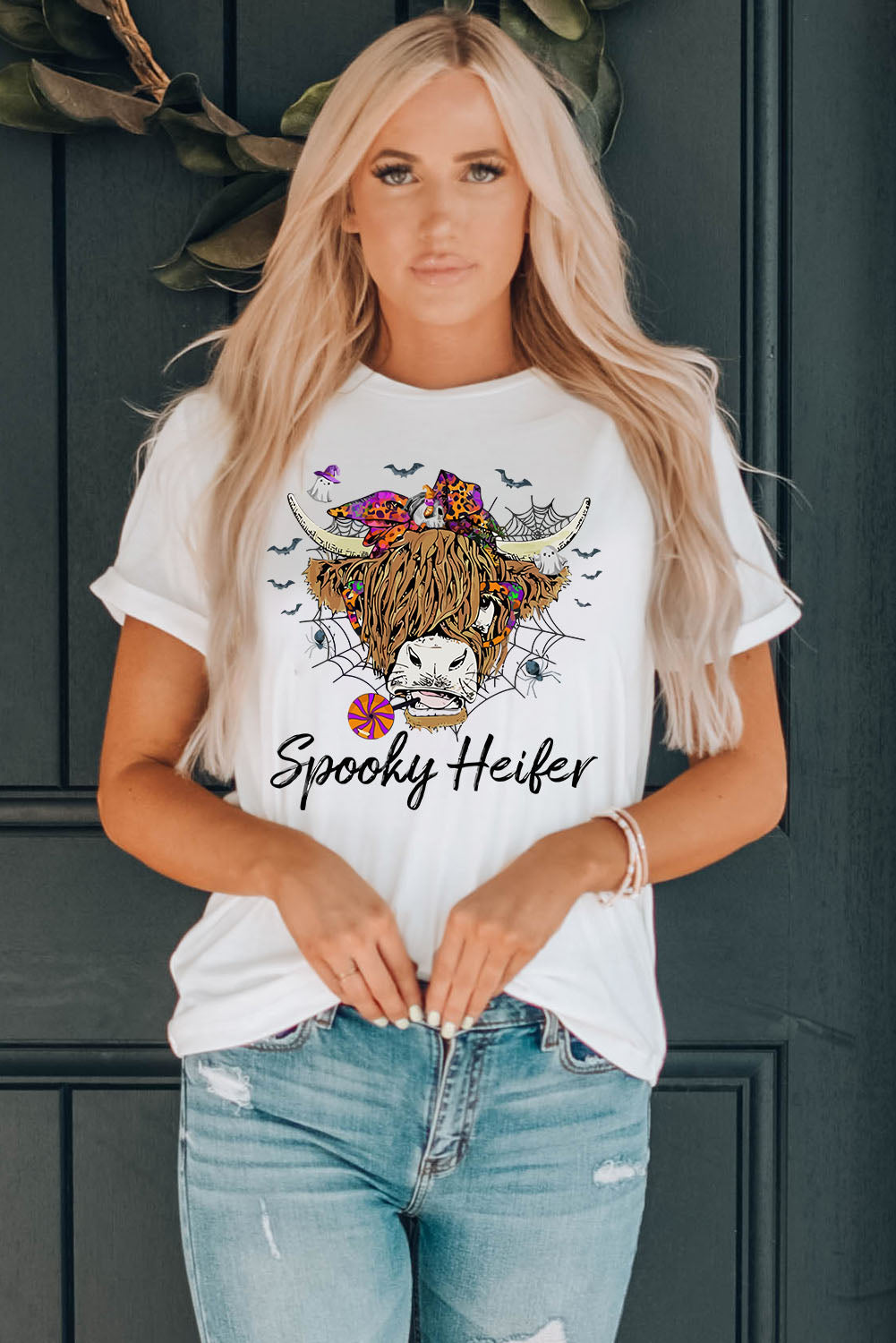 Spooky Heifer Halloween Vibe Graphic Tee