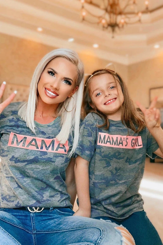 MAMA Camo Print T-shirt