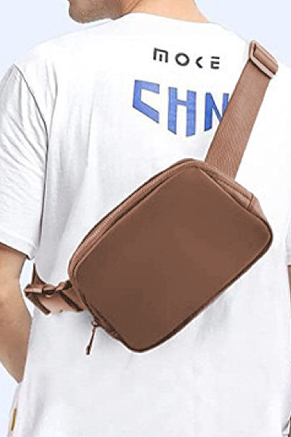 Waterproof Zipped Crossbody Bag 20*5*14cm