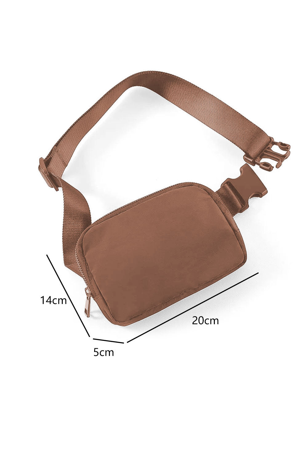 Waterproof Zipped Crossbody Bag 20*5*14cm