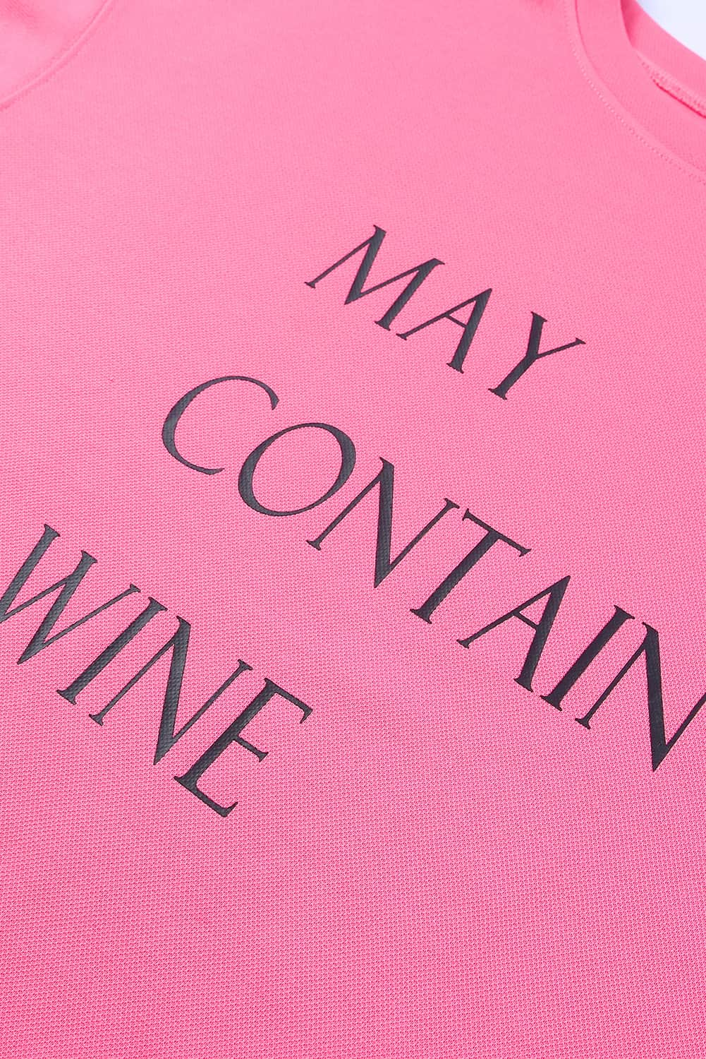 May Contain Wine Crew Neck Plus Size Sweatshirt