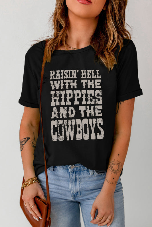 Hippies And The Cowboys Graphic Tee