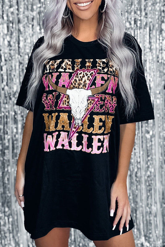 WALLEN Cowskull Graphic Oversized Tee