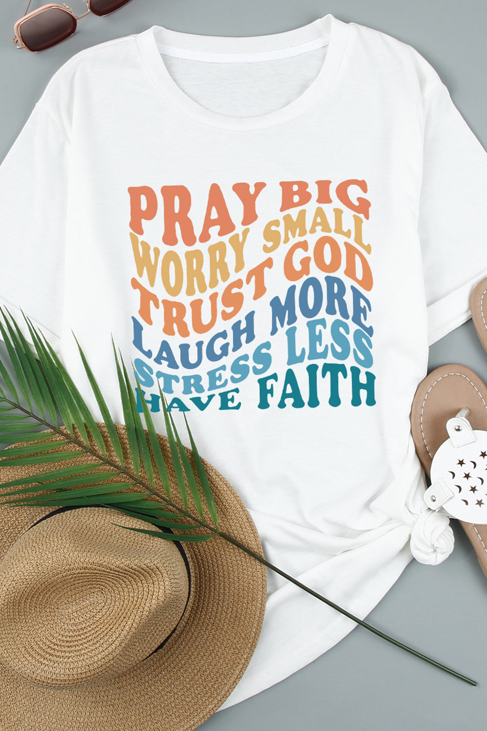 Have Faith Inspired Words Print T Shirt