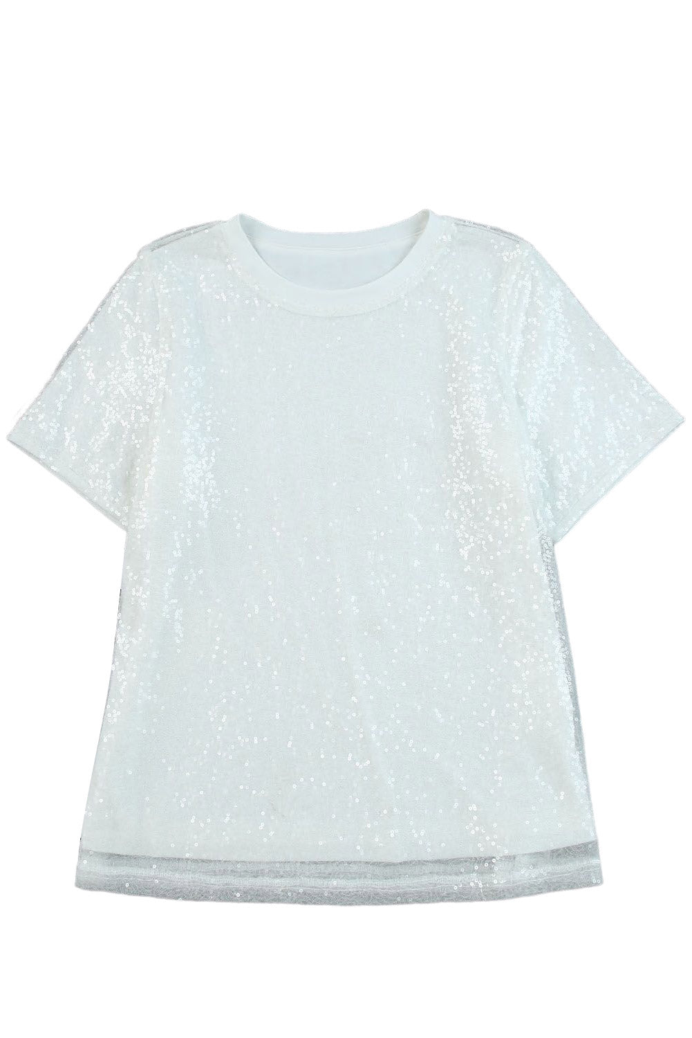 Sequin Casual Short Sleeve T Shirt